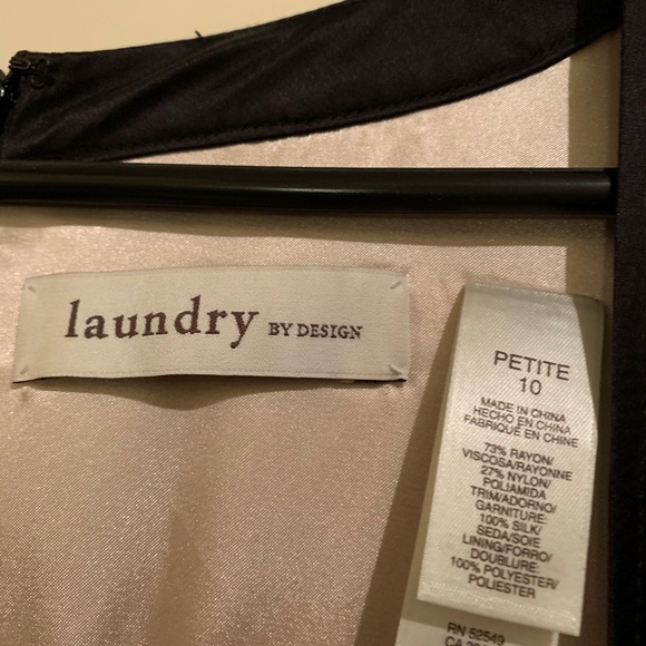 LBD Little Black Dress Petite size 10 Laundry - Picture 2 of 3